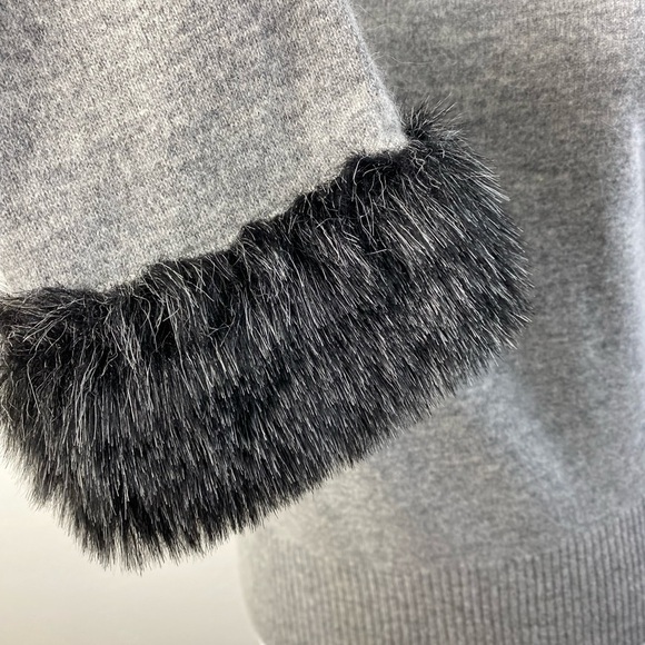 Garnet Hill Lambswool Angora Rabbit Hair Sweater Gray Women’s Medium - Picture 11 of 13